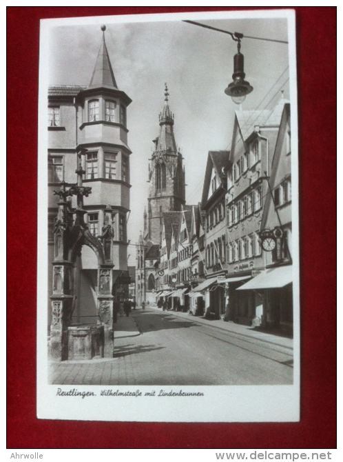 AK Reutlingen Wilhelmstraße Mit Lindenbrunnen 1949 - Reutlingen