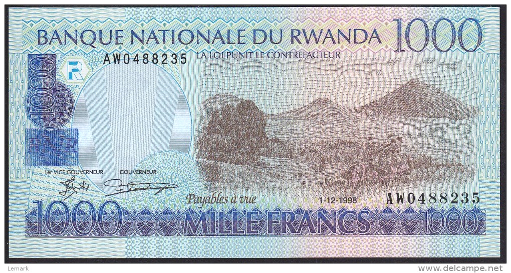 Rwanda 1000 Francs 1998 P27 UNC - Rwanda