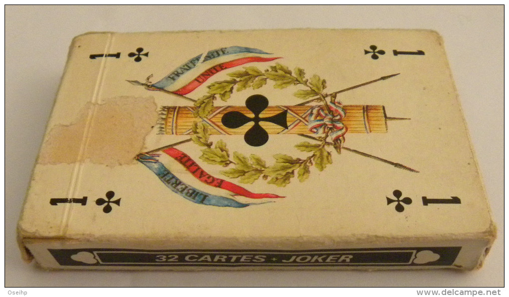 Jeu De Cartes 32 Cartes à Jouer Pub AKERMAN SAUMUR Brut  - Carte Publicité Vin  Révolution - 32 Carte