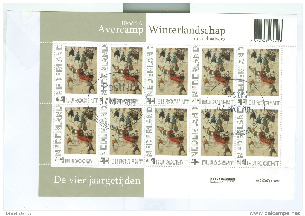 NEDERLAND *  NVPH * SCHAATSERS *  BLOK * BLOC * BLOCK * NETHERLANDS * GEBRUIKT - Used Stamps