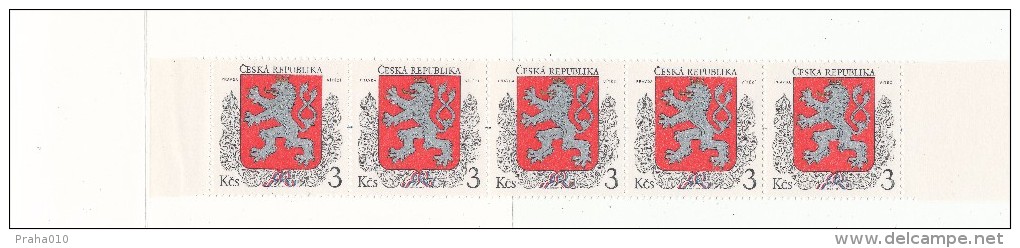 Czech Rep. / Stamps Booklet (1993) 0001 ZS 1 The State Coat Of Arms Czech Republic (lion, Flags) (J3676) - Neufs