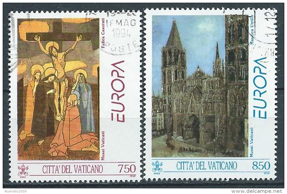 1993 VATICANO USATO EUROPA - X7 - Oblitérés