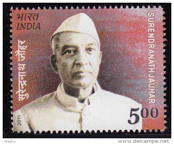 India MNH 2011, Surendra Nath Jauhar, Freedom Fighter, Education Branch Of The Ashram Of Mother's French Pondicherry, - Nuovi