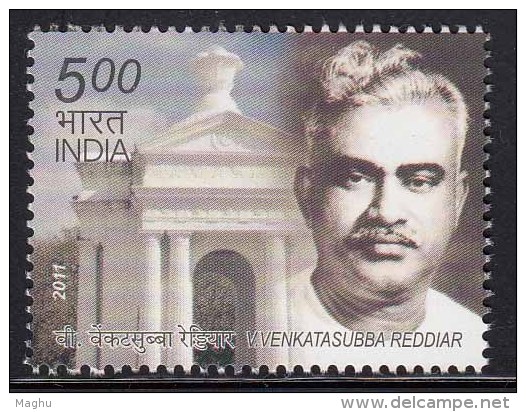 India MNH 2011.  V Venkatasubba Reddiar, Freedom Fighter, Liberation Of Pondicherry, French India - Neufs