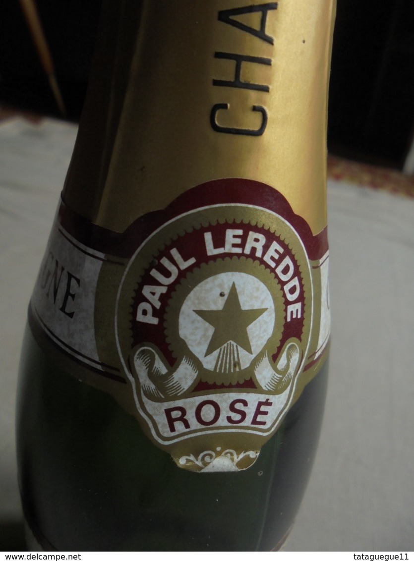 Ancien - Bouteille Factice Publicitaire Champagne Rosé P. LEREDDE Crouttes S/Marne - Champagne & Mousseux