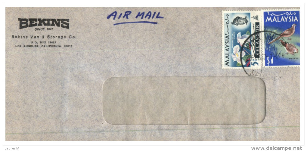 (PH 123) Malaya Selengor To USA Airmail Letter - 1960's - Selangor