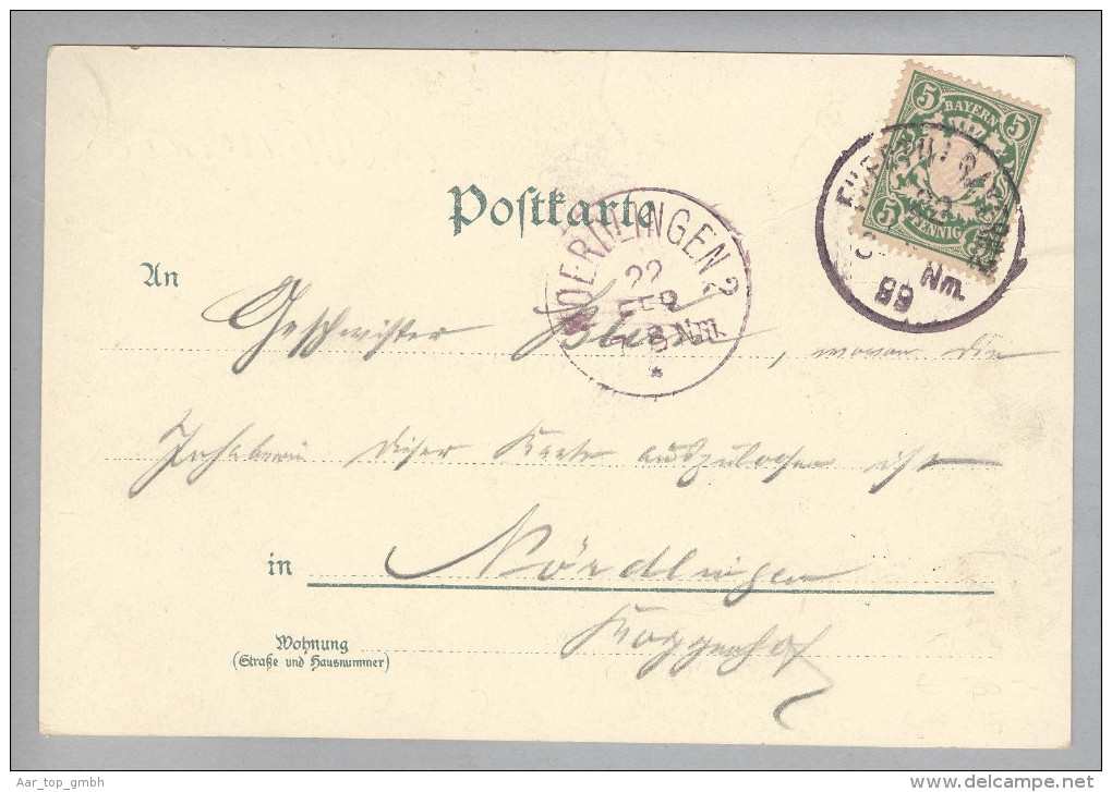 AK DE Bay FÜhrt 1899-02-22 Litho B.Lehrburger - Furth
