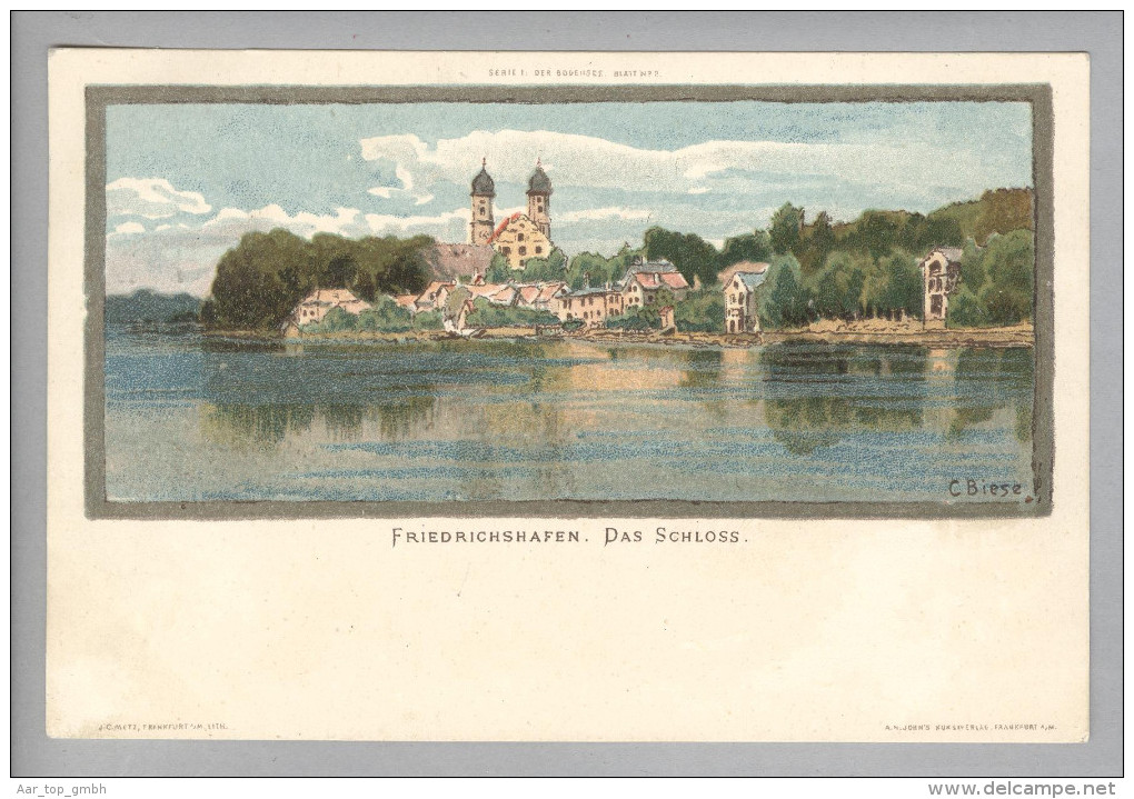 AK DE Bay FRIEDRICHSHAFEN 1901-04-29 Künstler-Litho C.Biesel - Furth