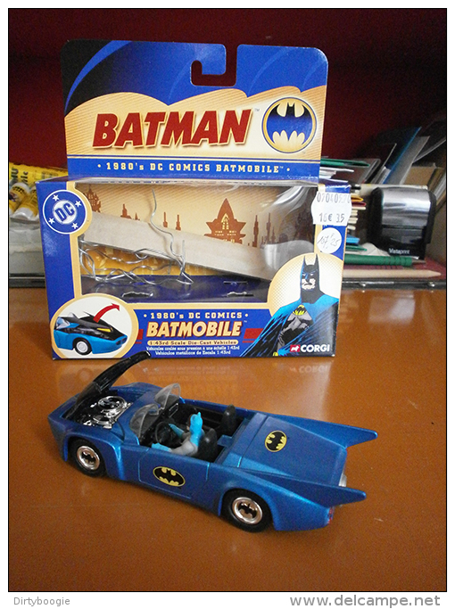 BATMAN - BATMOBILE 1980's - CORGI - DC - Dans Sa BOITE D'origine - Corgi Toys