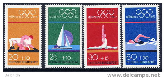 GERMANY 1972 Olympic Games, Munich  Set Of 4  MNH / **.  Michel 719-22 - Unused Stamps