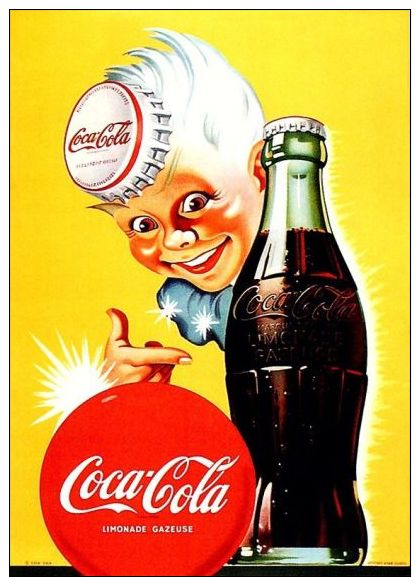 Postcard - Poster Reproduction - Coca-Cola Limonade Gazeuse 1948 - Advertising