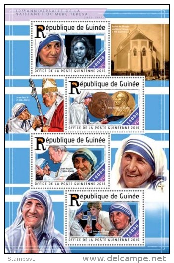 Guinea. 2015 Mother Teresa. (214a) - Madre Teresa