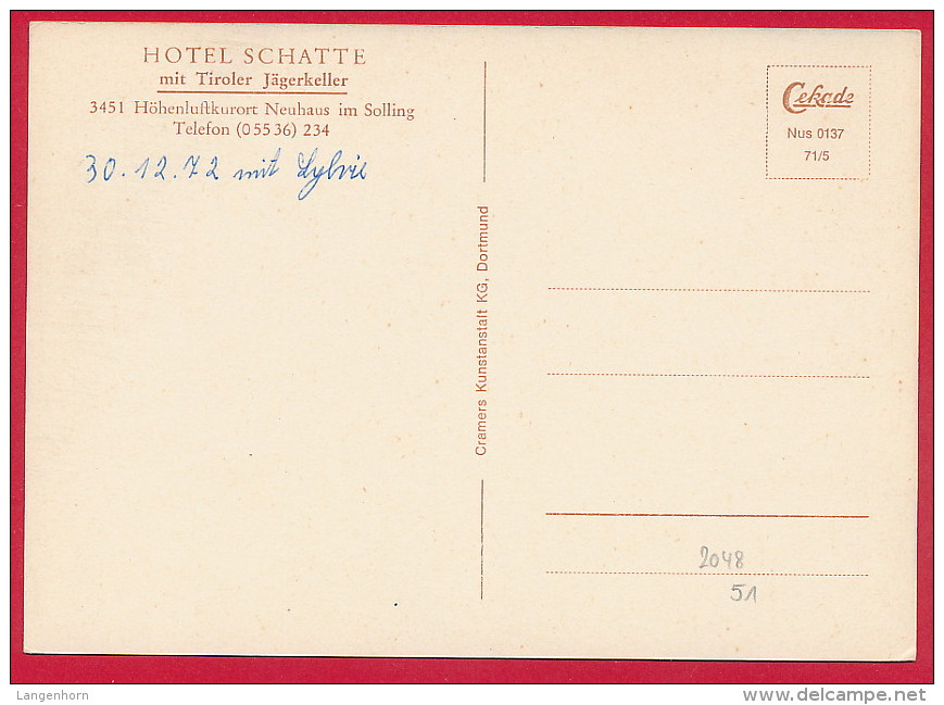 AK ´Neuhaus Im Solling' LK Holzminden' ~ 1970 - Holzminden