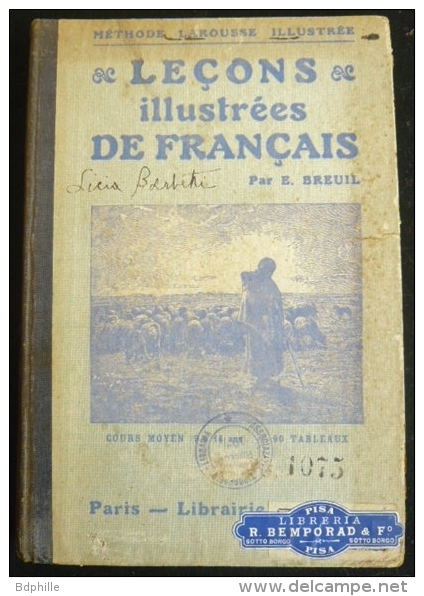 Leçons Illustrées De Français - Cours Moyen (9 À 11 Ans) - 90 Tableaux - E.Breuil Larousse - 1901-1940