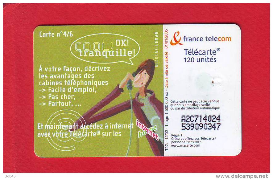 860 - Telecarte Publique Cool Tranquille 4  (F1229C) - 2002