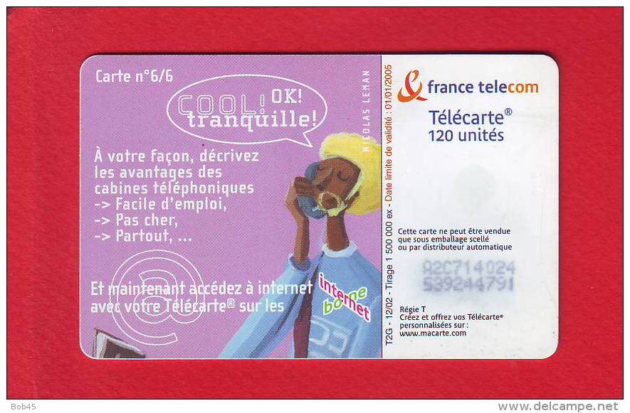 863 - Telecarte Publique Cool Tranquille 6  (F1233C) - 2002