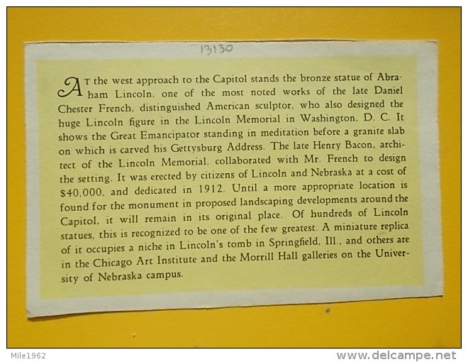 ABRAHAM LINCOLN STATUE - Sin Clasificación
