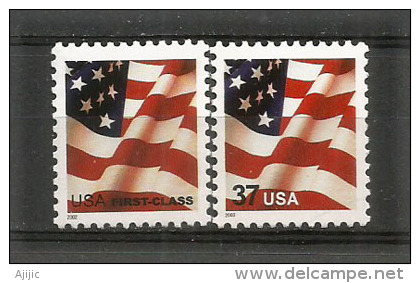 ETATS-UNIS. Drapeau "Bannière étoilée" , émission De 2002 & 2003,  2 T-p Avec T-p First Cass - Unused Stamps