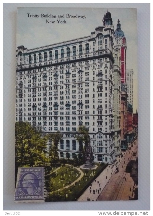 ETATS-UNIS - TRINITY BUILDING AND BROADWAY -NEW YORK - Broadway