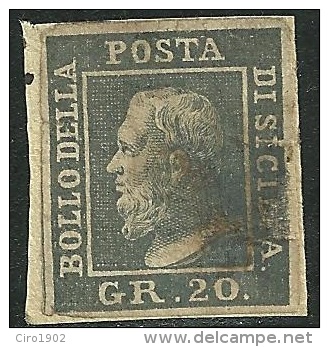 1859 - SICILIA - 20 GRANA - FALSO LITOGRAFICO - ANNULLATO - OTTIMO PER STUDIO E CONFRONTI - SPL - Sicile