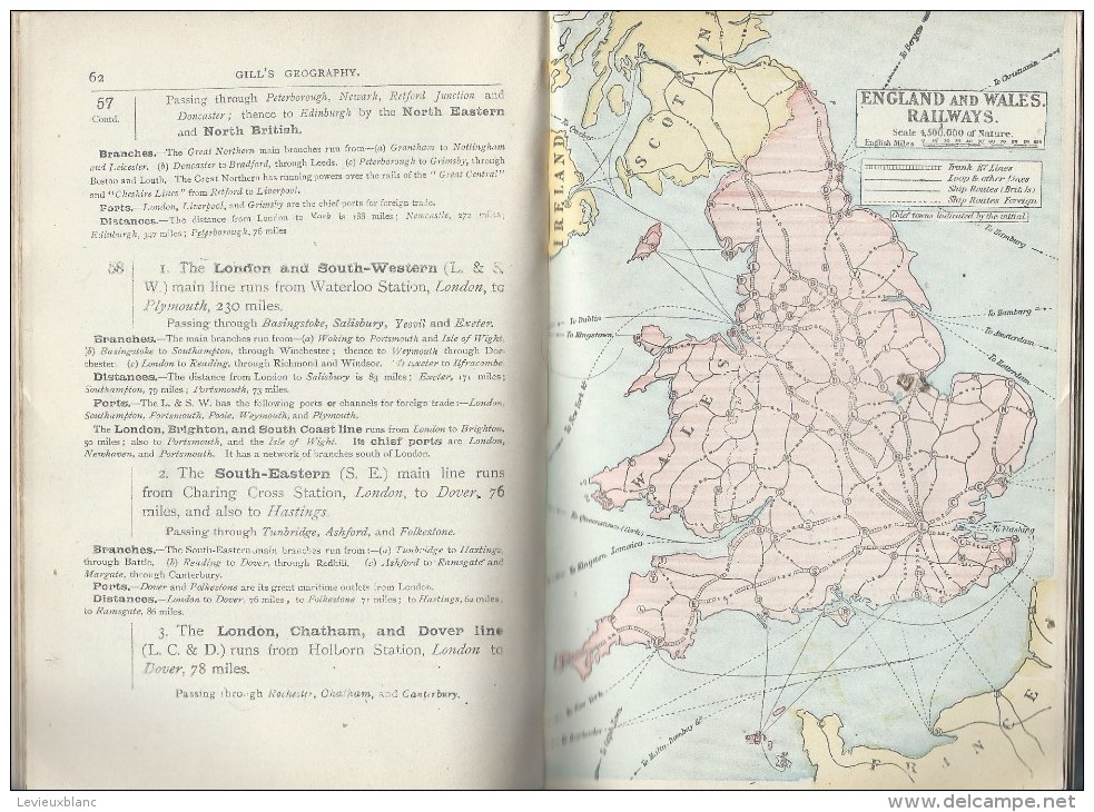 Manuel Scolaire/Geography/Oxford & Cambridge/George Gill & Sons/London/Vers 1905   PGC88 - Geografía