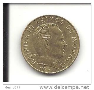 MONACO -==- Pièce De 20 Centimes RAINIER  III - 1960-2001 Nouveaux Francs