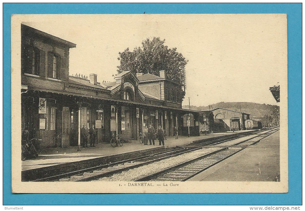 CPA Chemin De Fer Cheminots La Gare De DARNETAL 76 - Darnétal