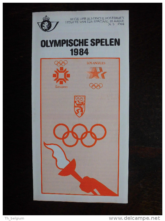 Folder Postzegeluitgifte: 1984 Olympische Spelen / Stamp Bulletin: 1984 Olympic Games - Autres & Non Classés