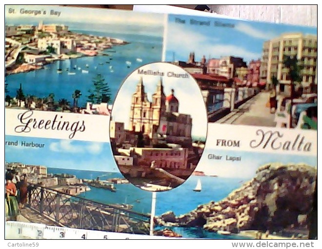 MALTA GREETINGS  VUES    V1970  EW1904 - Malte