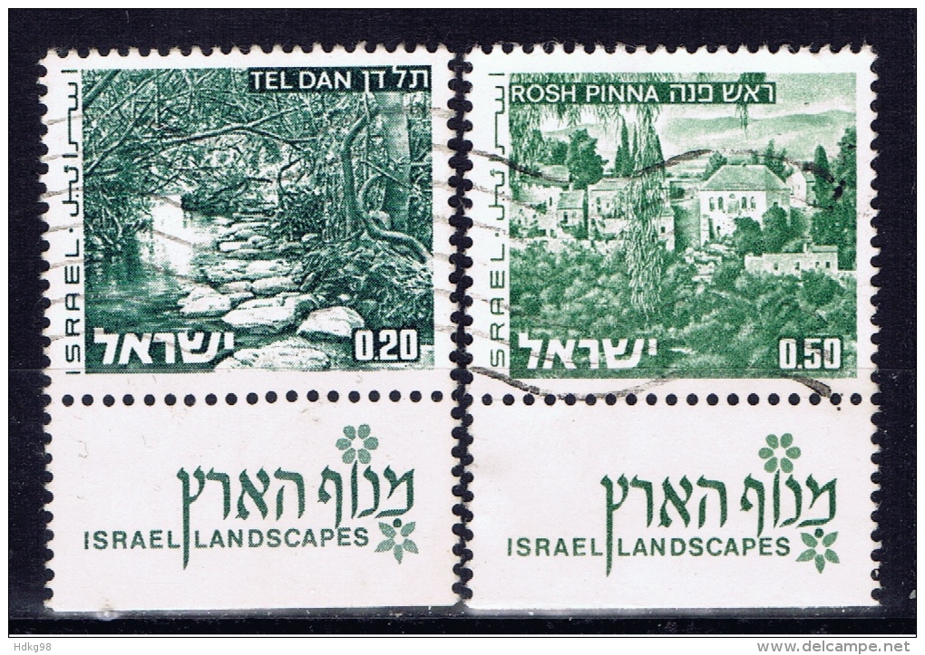 IL+ Israel 1971 1973 Mi 531 598 TAB Landschaften - Usados (con Tab)