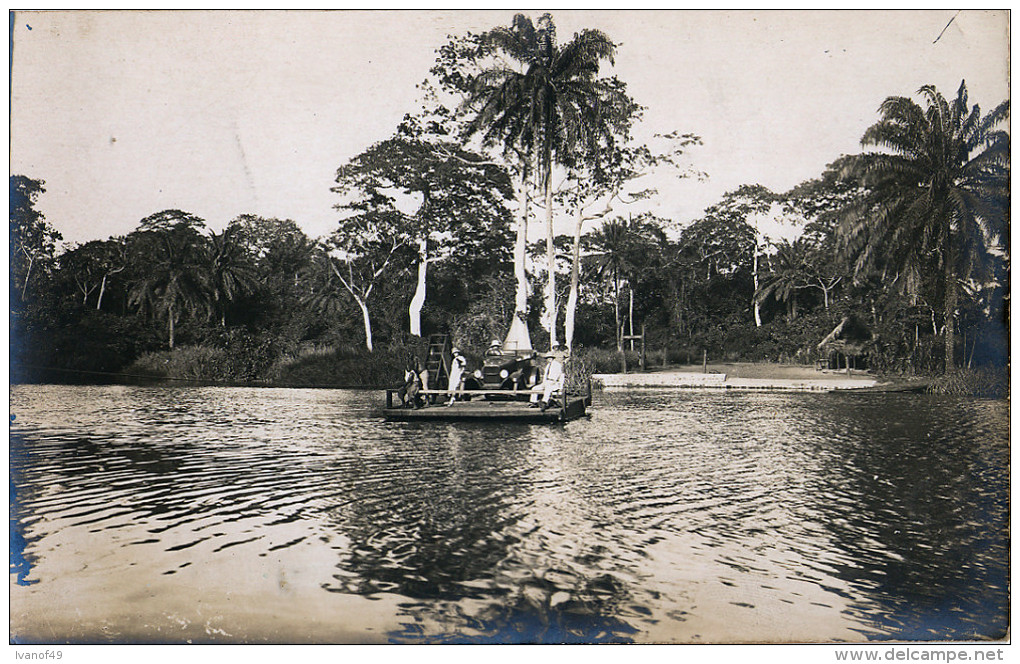 COTE D IVOIRE - Carte PHOHO - Passage De La Lagune  Bac D´Eloka Près De Bingerville - Vue Animée Voiture Ancienne, Perso - Ivory Coast