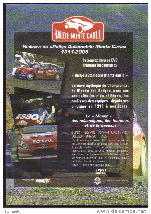 DVD  -  Rallye Monte-Carlo  -  Découvrez Son Histoire 1911-2005 - Sports