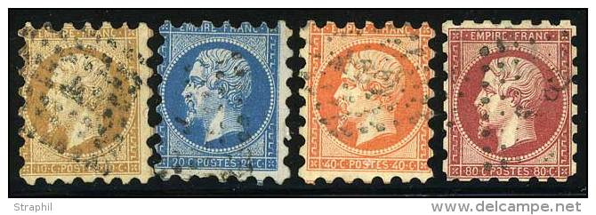 N°13/4, 16, 17B - 4 Valeurs - (P3) - Piquage SUSSE - TB - 1853-1860 Napoléon III