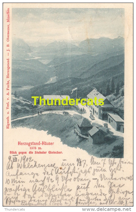 CPA LITHO HERZOGSTAND HAUSER BLICK GEGEN DIE STUBAIER GLETSCHER - Herzogenaurach