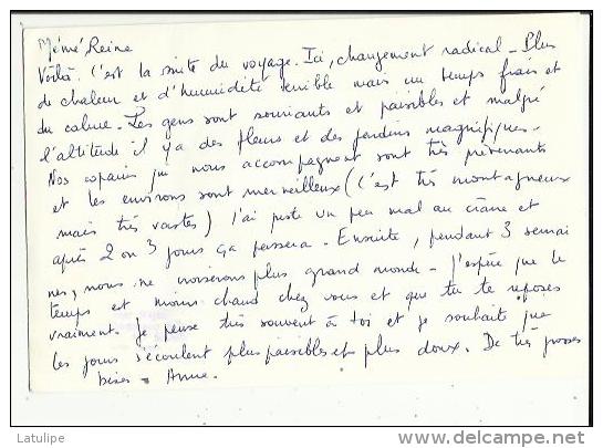 Enveloppe Timbrée Avec Courrier Joint  -Dest : Mme Roy Reine Mirabel Et Blacons Crest 26 En 1972 Voir Scan - Poste Aérienne