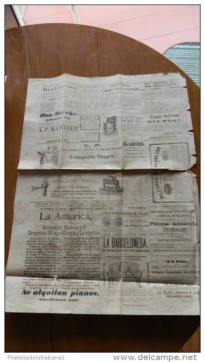 BP31 CUBA SPAIN NEWSPAPER ESPAÑA 1884  LA IGUALDAD 15/09/1884 - [1] Until 1980