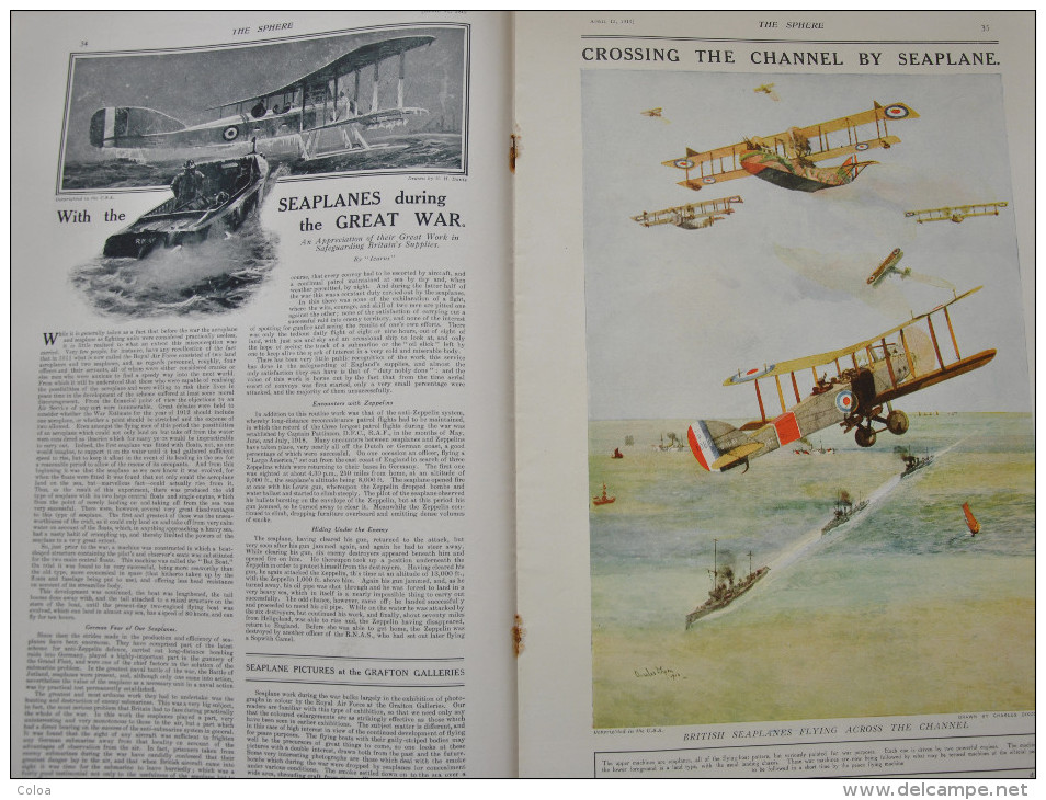 WW1 Hydravions With The Seaplanes During The Great War 1919 - Guerra 1914-18