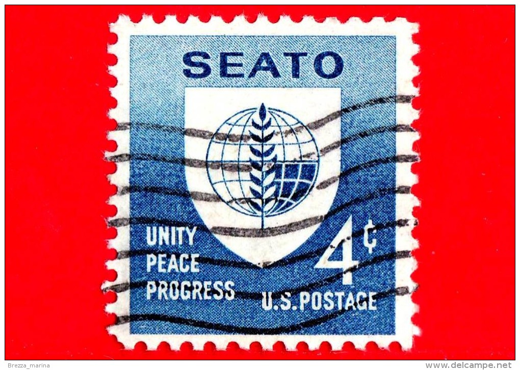 USA - STATI UNITI - Usato - 1960 - SEATO - South East Asia Treaty Organization -  Emblema - 4 - Used Stamps