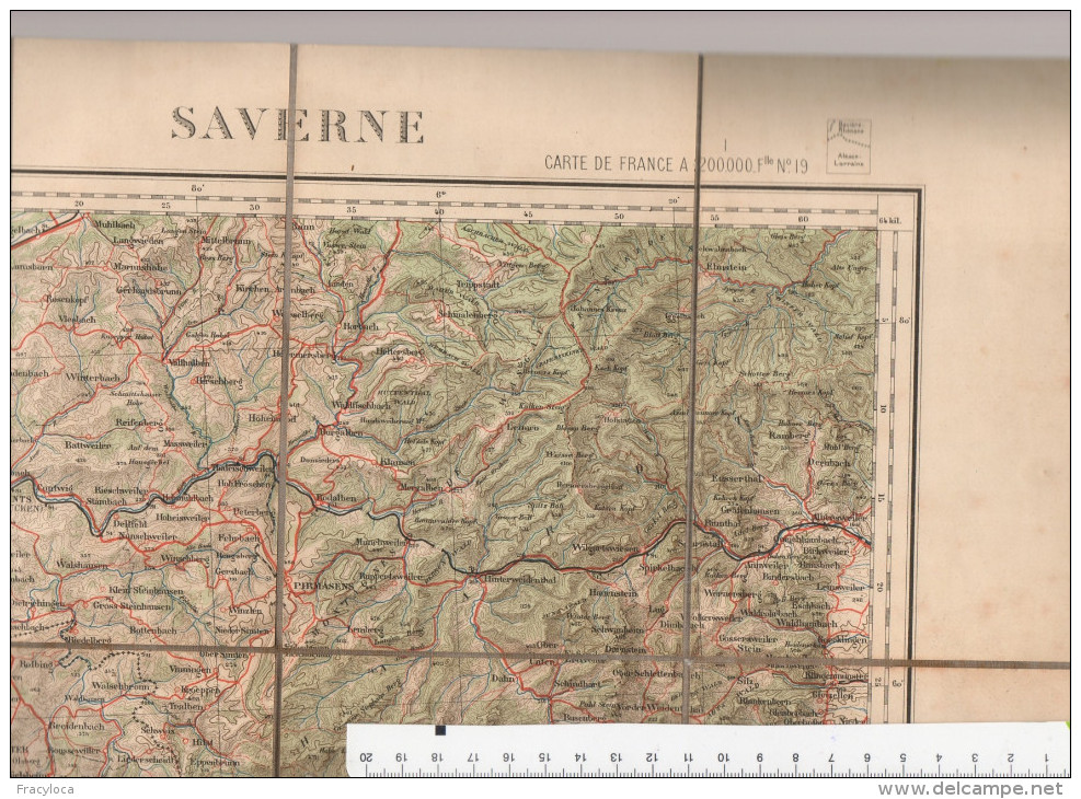 SAVERNE CARTE GEOGRAPHIQUE TOILEE (SERVICE ...DE L´ARMEE) CARTE ETAT MAJOR - Cartes Géographiques