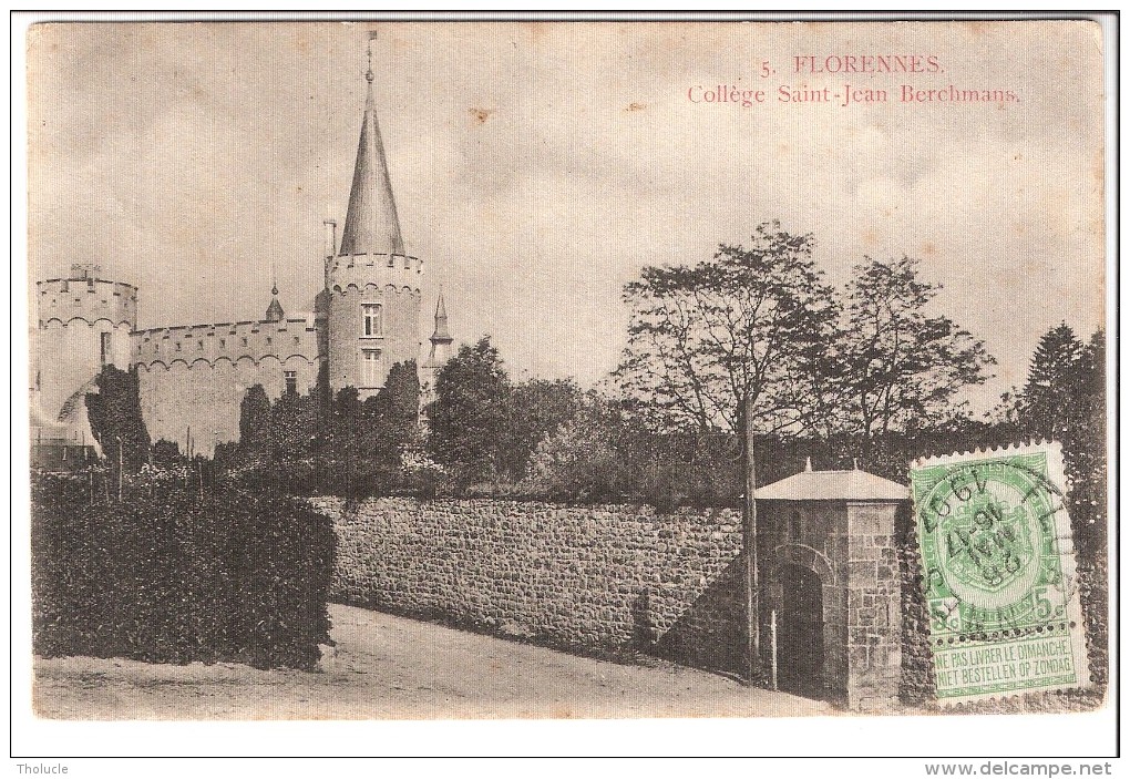 Florennes (Pr. Namur)-1907-Collège Saint-Jean Berchmans-oblitération Cachet Perlé De Louvigny Calvados-(voir Scan) - Florennes