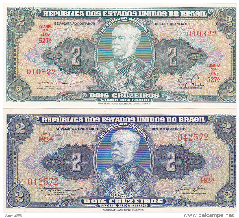 Brazil : Lot Of 2x  Dois Cruziros (FDC) - Brasilien