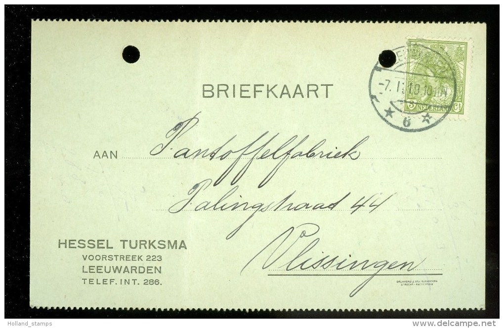 WW-1 * HANDGESCHREVEN BRIEFKAART COMITE VLUCHTELINGEN Uit 1917 Van LEEUWARDEN  Naar VLISSINGEN ( 9825L) - Brieven En Documenten