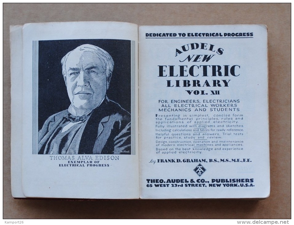 1933 AUDELS NEW ELECTRIC DICTIONARY Frank Graham SCIENCE History TERMS Edison ÉLECTRIQUE DICTIONNAIRE - Ciencia