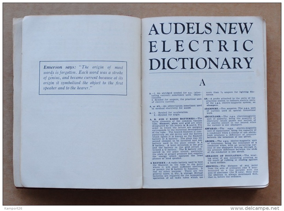 1933 AUDELS NEW ELECTRIC DICTIONARY Frank Graham SCIENCE History TERMS Edison ÉLECTRIQUE DICTIONNAIRE