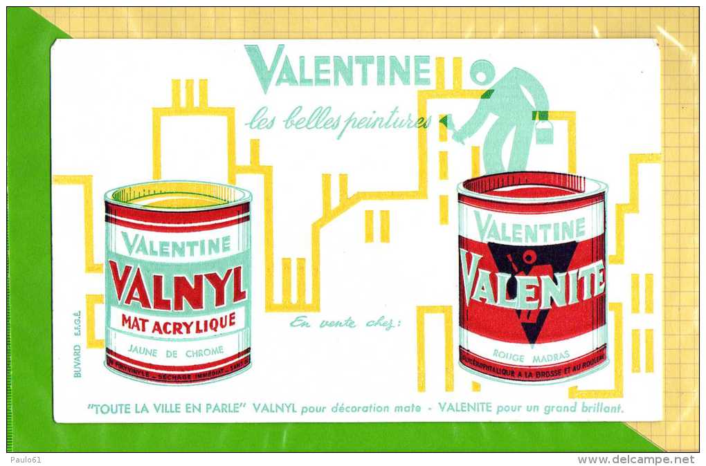 BUVARD &amp; Blotting Paper : Peinture VALENTINE  Jaune De Chrome ; Rouge Madras - Paints