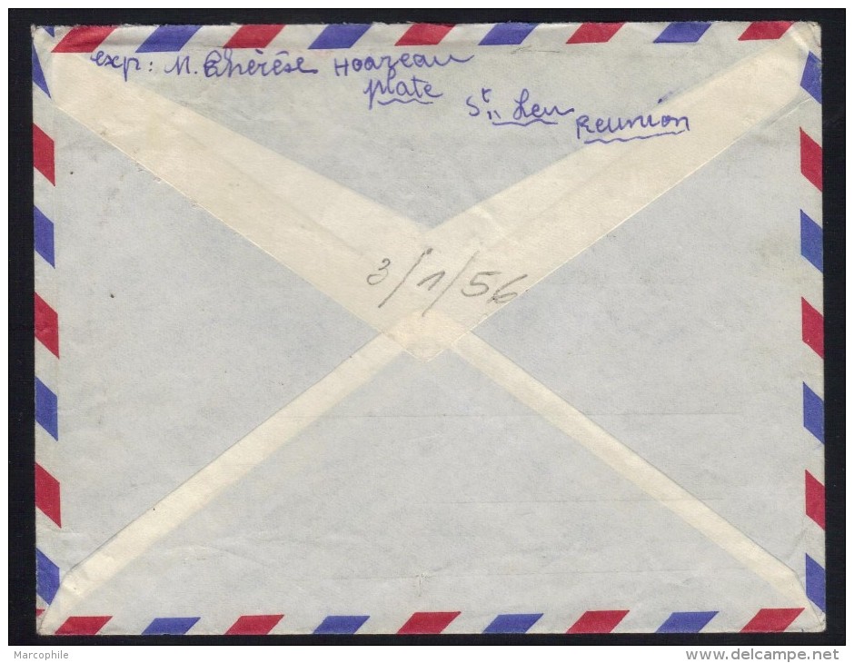 REUNION - PITON  SAINT LEU / 1955 - # 315 SEUL SUR LETTRE AVION POUR L´ ALSACE / COTE 15 € (ref 6733) - Covers & Documents