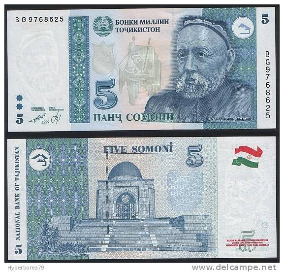 Tajikistan P 15 B - 5 Somoni 1999 - UNC - Tagikistan