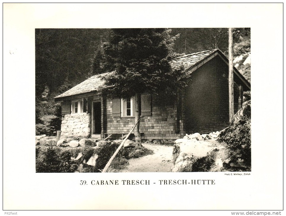 Original Ansicht/ Photographie Von 1927 , Tresch - Hütte , Gurtnellen , Albis , Ca. 20x13 , Berghütte !!! - Gurtnellen