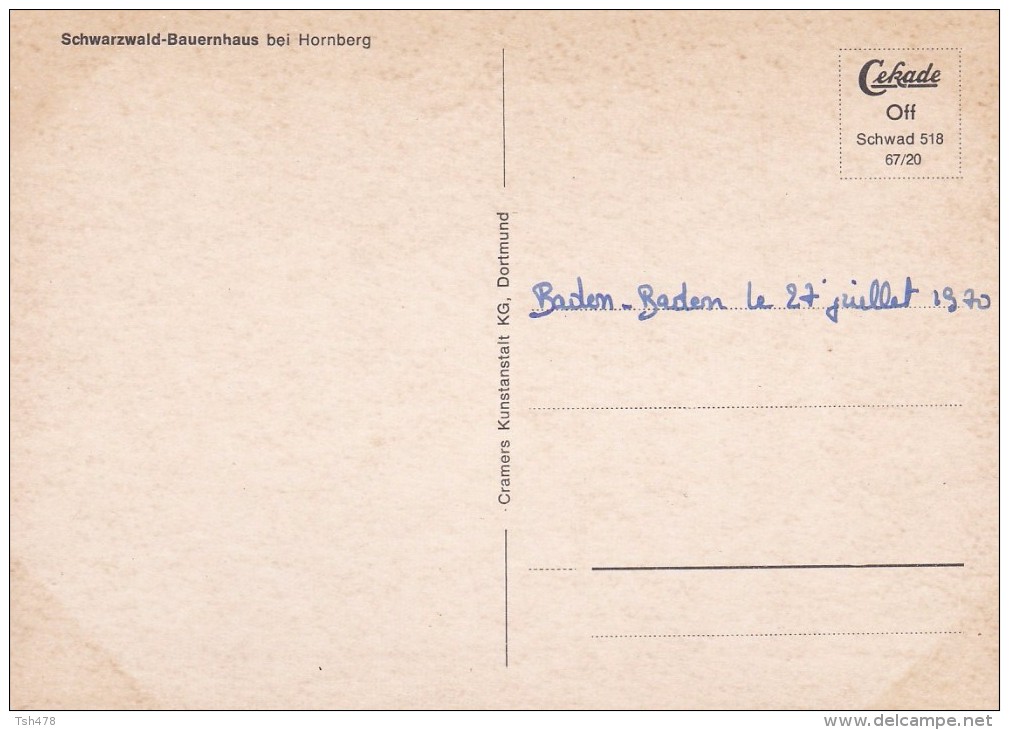 ALLEMAGNE---HOMBERG---Schwarzwald Bauernhaus---voir 2 Scans - Hornberg