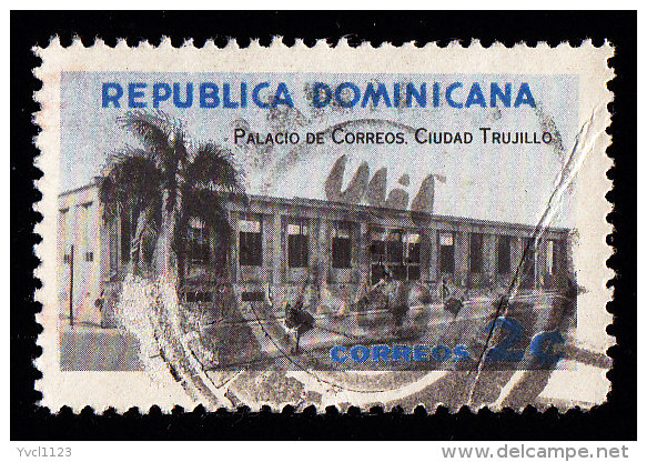 DOMINICAN REPUBLIC - Scott #530 General Post Office, Ciudad Trujillo / Used Stamp - Dominican Republic